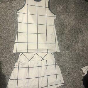 Prince Black and White Grid Pattern Top